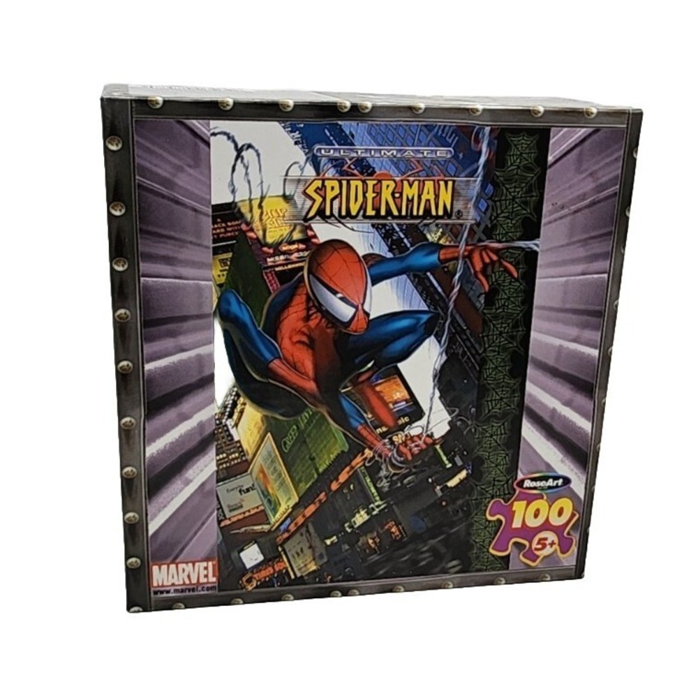 Vintage 2001 Ultimate Spiderman 100 Piece Rose Art Puzzle Factory Sealed